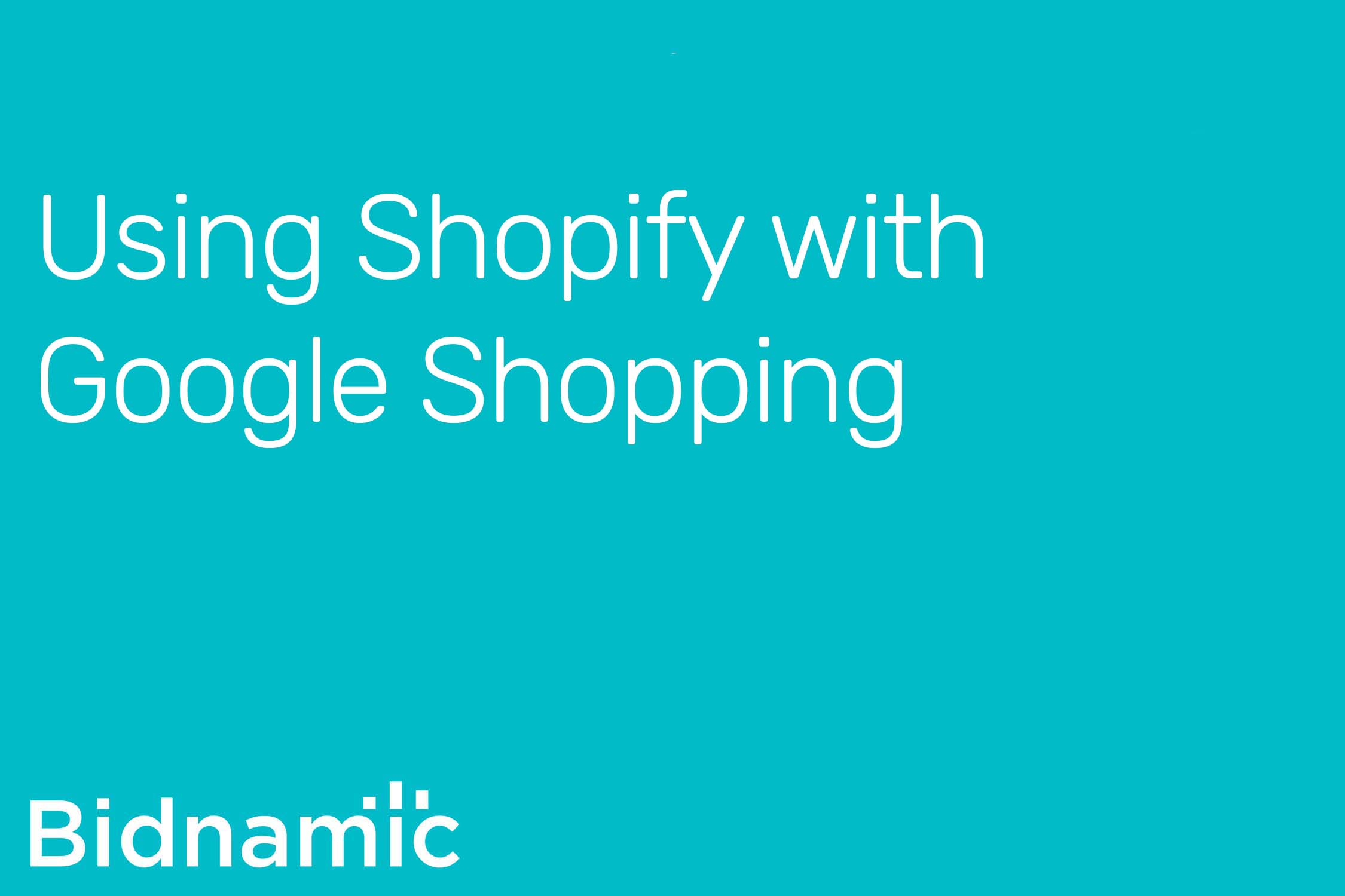 Using Shopify with Google Shopping Bidnamic